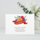 Heart-Shaped Flower Wreath Rustic Wedding Kaart (Staand voorkant)