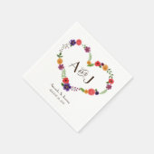 Heart-Shaped Flower Wreath Rustic Wedding Servet (Hoek)