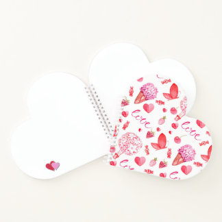 Heart Shaped Flowers & Love Spiral Notitieboek