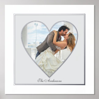 Heart Shaped Folie Accent for Wedding Poster Print