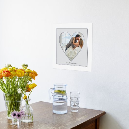 Heart Shaped Folie Accent for Wedding Poster Print (Laag (Keuken))