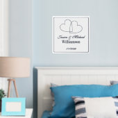 Heart Shaped Folie Accent for Wedding Poster Print (Insitu (Slaapkamer))