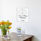 Heart Shaped Folie Accent for Wedding Poster Print (Laag (Keuken))