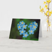 Heart Shaped Forget-me-not Bloemen Kaart (Gele Bloem)