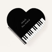 Heart Shaped Grand Piano Persoonlijke muzikanten Notitieboek (Voorkant)
