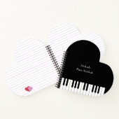 Heart Shaped Grand Piano Persoonlijke muzikanten Notitieboek (Binnen)