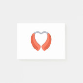 Heart Shaped Hearing Aid Post-it® Notes (Voorkant)