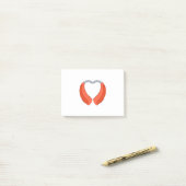 Heart Shaped Hearing Aid Post-it® Notes (Op bureau)