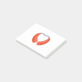 Heart Shaped Hearing Aid Post-it® Notes (Schuin)