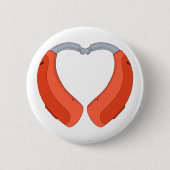 Heart Shaped Hearing Aid Ronde Button 5,7 Cm (Voorkant)