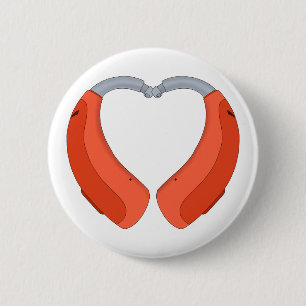Heart Shaped Hearing Aid Ronde Button 5,7 Cm