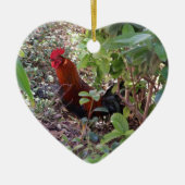 Heart-Shaped Hidden Rooster Holiday Ornament (Voorkant)
