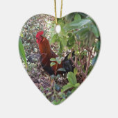 Heart-Shaped Hidden Rooster Holiday Ornament (Links)