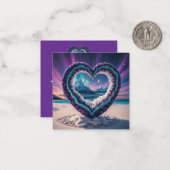 Heart-Shaped Ice Sculpture with Aurora Notitiekaartje (Voorkant / Achterkant in situ)