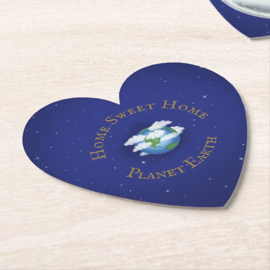 Heart Shaped Kartonnen Onderzetters (Gekanteld)