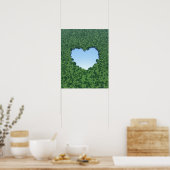 Heart-Shaped Lake Poster (Keuken)