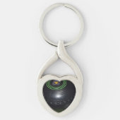 Heart Shaped Lawn Bowl Keyring Sleutelhanger (Voorkant)