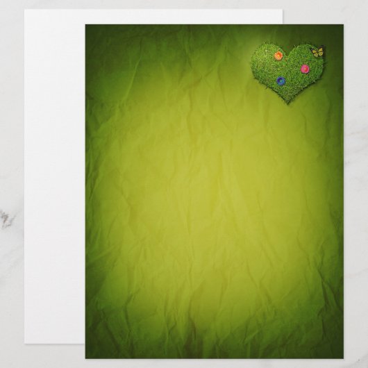 Heart-Shaped Lawn Flowers Butterfly (Voorkant / Achterkant)