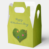 Heart-Shaped Lawn Flowers Butterfly Bedankdoosjes (Geopend)