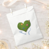 Heart-Shaped Lawn Flowers Butterfly Bedankzakje (Geknipt)