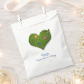 Heart-Shaped Lawn Flowers Butterfly Bedankzakje (Geknipt)