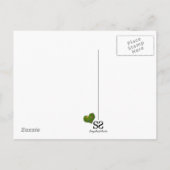 Heart-Shaped Lawn Flowers Butterfly Briefkaart (Achterkant)