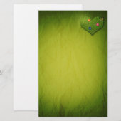 Heart-Shaped Lawn Flowers Butterfly Briefpapier (Voorkant / Achterkant)