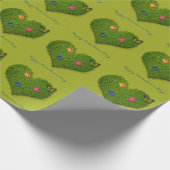 Heart-Shaped Lawn Flowers Butterfly Cadeaupapier (Hoek)