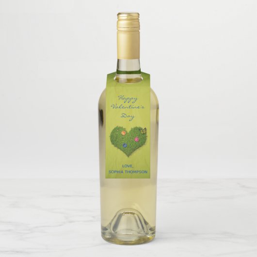 Heart-Shaped Lawn Flowers Butterfly Flessenhanger (Op fles)