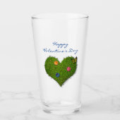 Heart-Shaped Lawn Flowers Butterfly Glas (Voorkant)