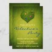 Heart-Shaped Lawn Flowers Butterfly Kaart (Voorkant / Achterkant)