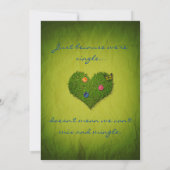 Heart-Shaped Lawn Flowers Butterfly Kaart (Achterkant)