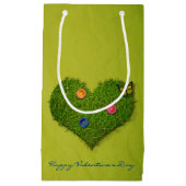 Heart-Shaped Lawn Flowers Butterfly Klein Cadeauzakje (Voorkant)