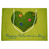 Heart-Shaped Lawn Flowers Butterfly Large Cadeautasje (Voorkant)