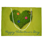 Heart-Shaped Lawn Flowers Butterfly Large Cadeautasje (Achterkant)