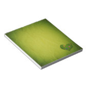 Heart-Shaped Lawn Flowers Butterfly Notitieblok (Schuin)