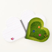 Heart-Shaped Lawn Flowers Butterfly Notitieboek (Binnen)