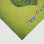 Heart-Shaped Lawn Flowers Butterfly Tissuepapier (Detail)