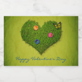 Heart-Shaped Lawn Flowers Butterfly Voedselcontainer Etiket (Enkel label)