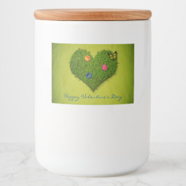 Heart-Shaped Lawn Flowers Butterfly Voedselcontainer Etiket