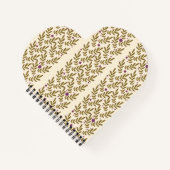 Heart-Shaped Leaf Pattern Spiral Notebook Notitieboek (Voorkant)