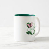 Heart-Shaped Leaves Bouquet Two-Tone Coffee Mug Tweekleurige Koffiemok (Voorkant rechts)