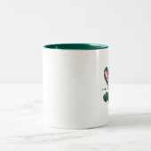 Heart-Shaped Leaves Bouquet Two-Tone Coffee Mug Tweekleurige Koffiemok (Center)