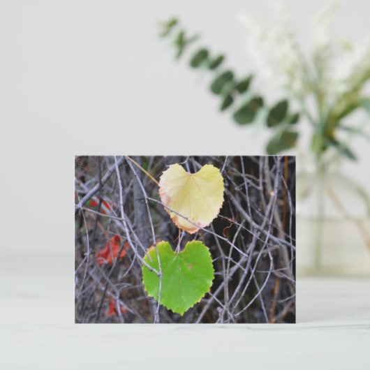 Heart Shaped Leaves Briefkaart (Staand voorkant)