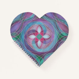 Heart-Shaped “Lemurian Ley Lines” Spiral Notebook Notitieboek