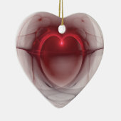Heart Shaped Lighted Heart Custom Keramisch Ornament (Rechts)