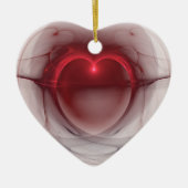 Heart Shaped Lighted Heart Custom Keramisch Ornament (Voorkant)