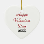 Heart Shaped Lighted Heart Custom Keramisch Ornament (Achterkant)