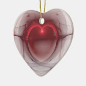 Heart Shaped Lighted Heart Custom Keramisch Ornament (Links)