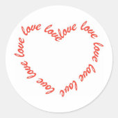Heart Shaped Love Ronde Sticker (Voorkant)